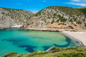 foto della spiaggia dicala domestica a buggerru. raggiungibile da af motors rent e cagliari