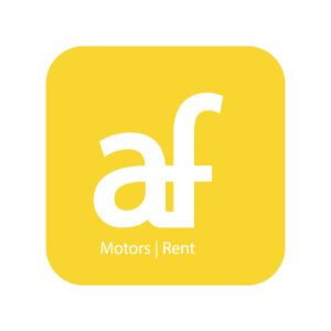 logo piccolo af motors rent, versione gialla